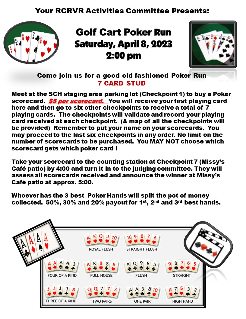 Golf Cart Poker Run Rancho California RV Resort