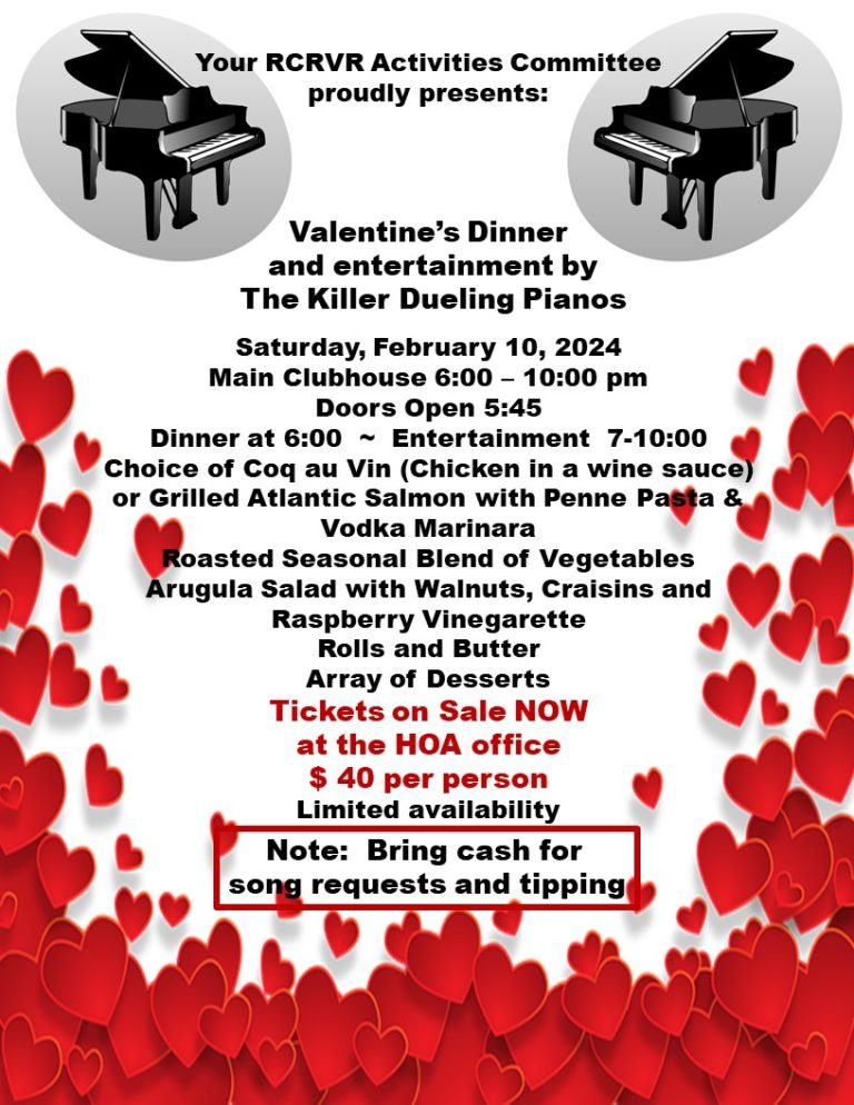 Valentine’s Day Dinner with The Killer Dueling Pianos