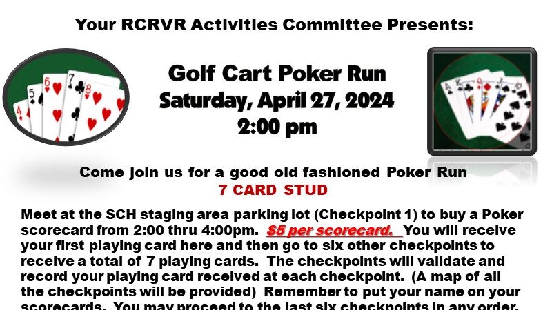 Golf Cart Poker Run